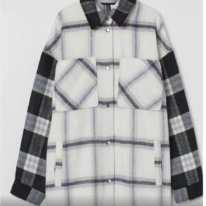 H&M Divided plaid coat